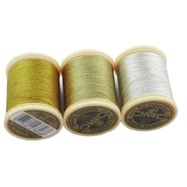 DMC - Metallic Embroidery Threads - Silver and Gold